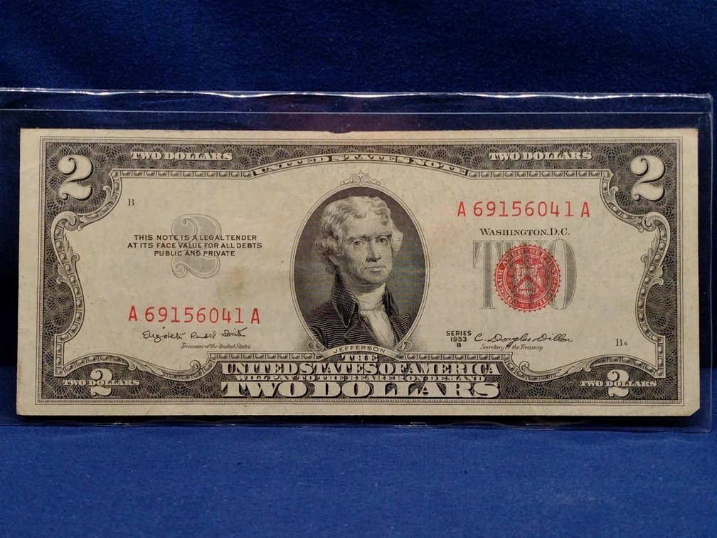 1953 B $2 Red Seal Note