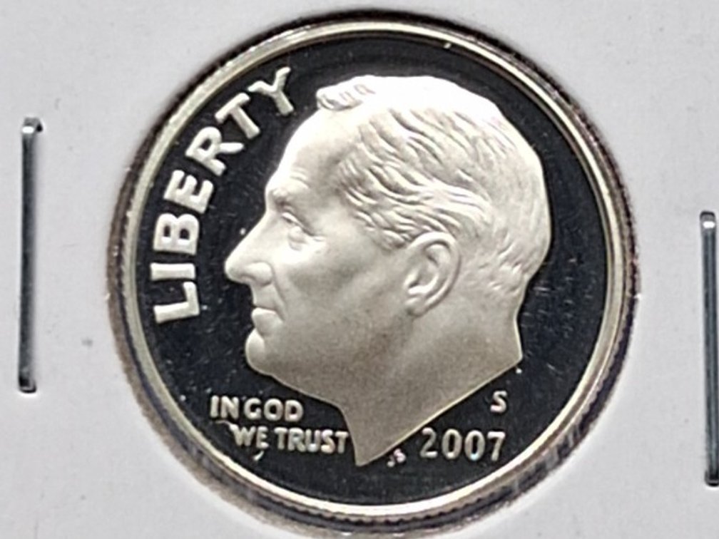 2007 S Silver Proof Roosevelt Dime Coin