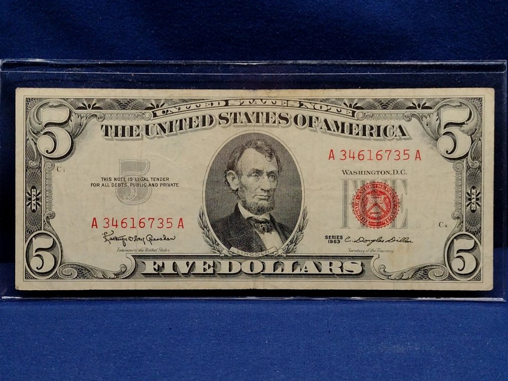 1963 $5 Red Seal Note