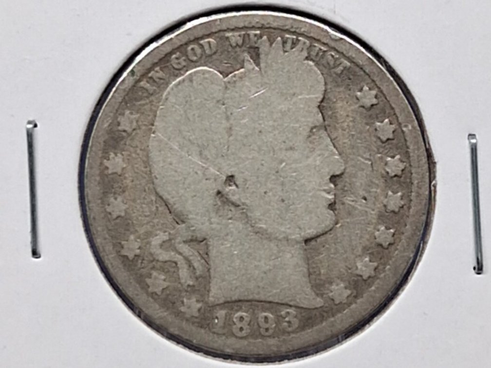 1893 O Barber Quarter Coin