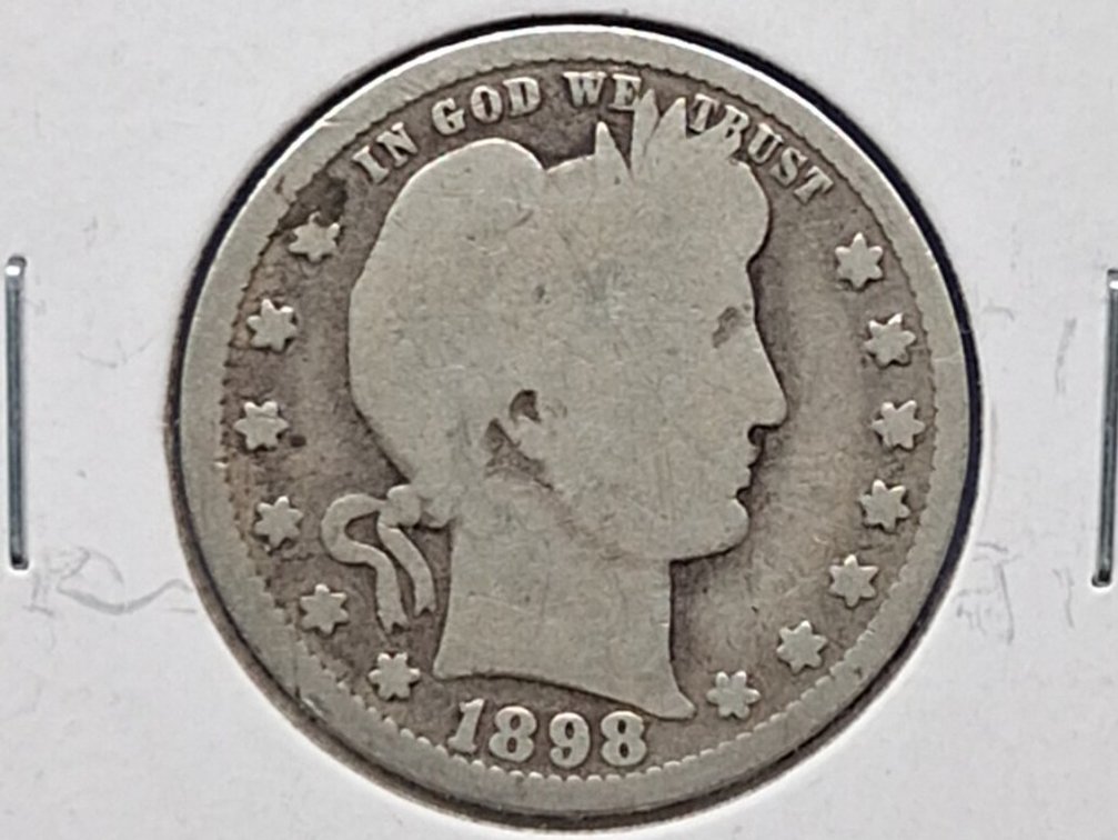 1898 Barber Quarter Coin