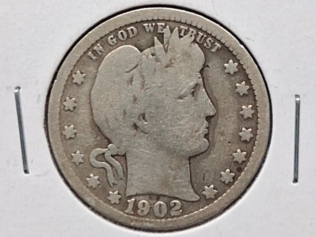 1902 Barber Quarter Coin