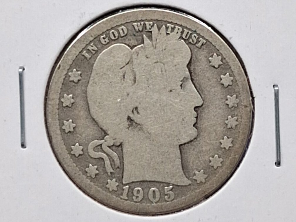 1905 Barber Quarter Coin