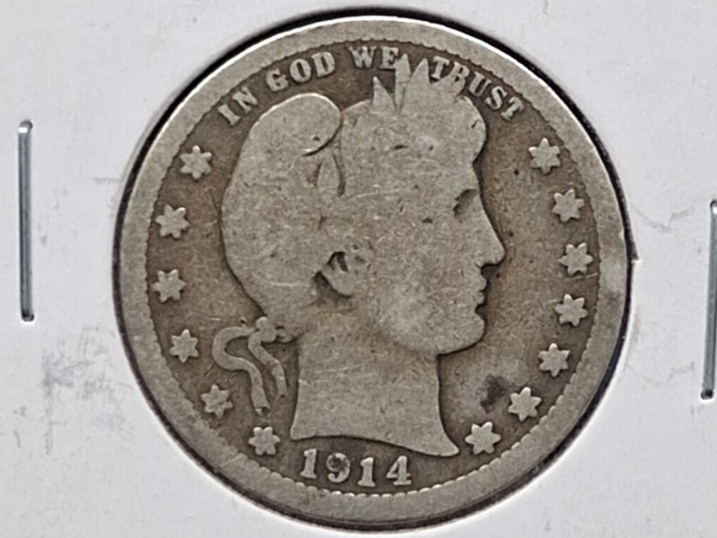 1914 Barber Quarter Coin