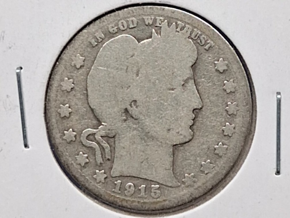 1915 Barber Quarter Coin