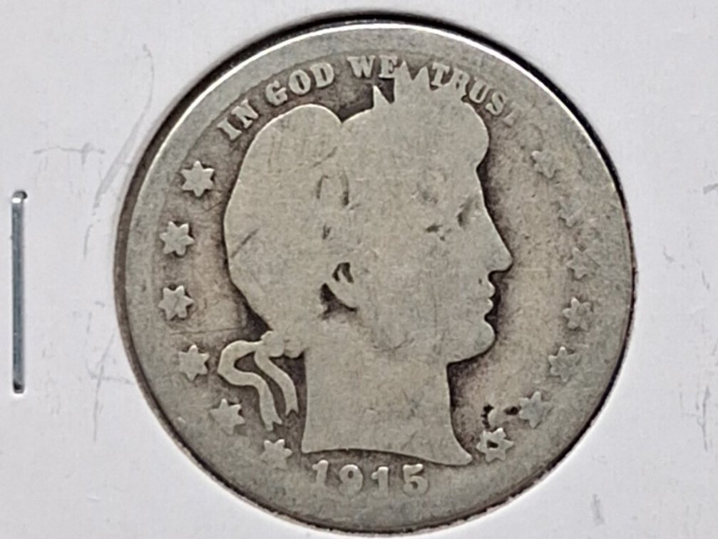 1915 D Barber Quarter Coin