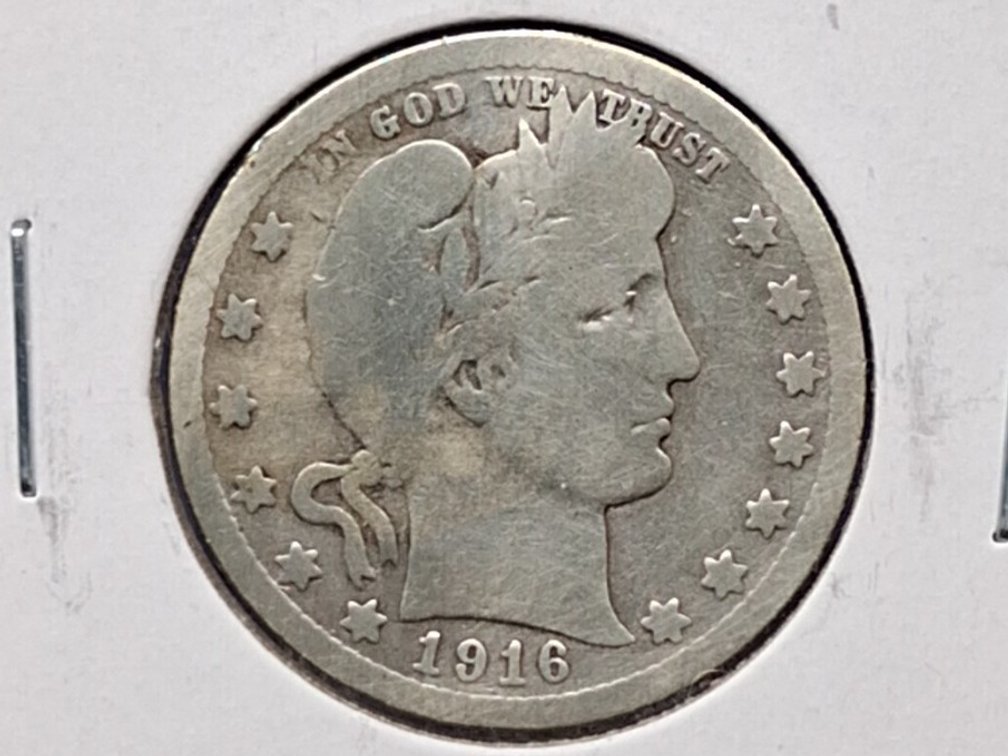 1916 D Barber Quarter Coin