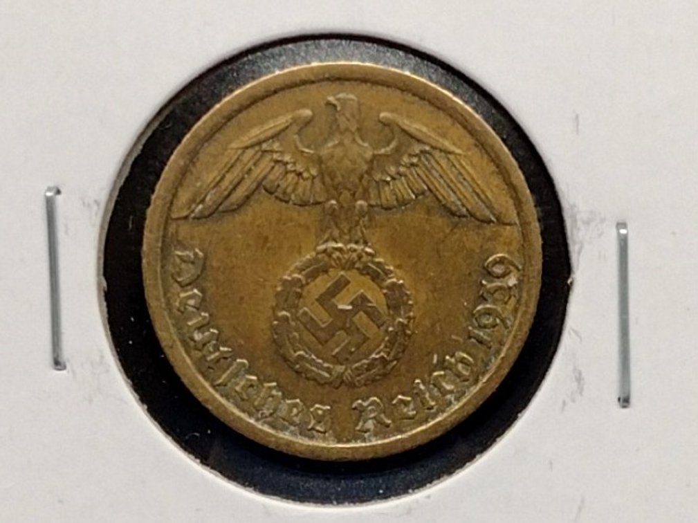 1939 A 10 Germany Reichspfennig Coin