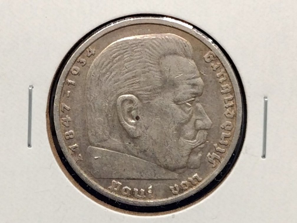1939 A Germany 5 Reichsmark Coin
