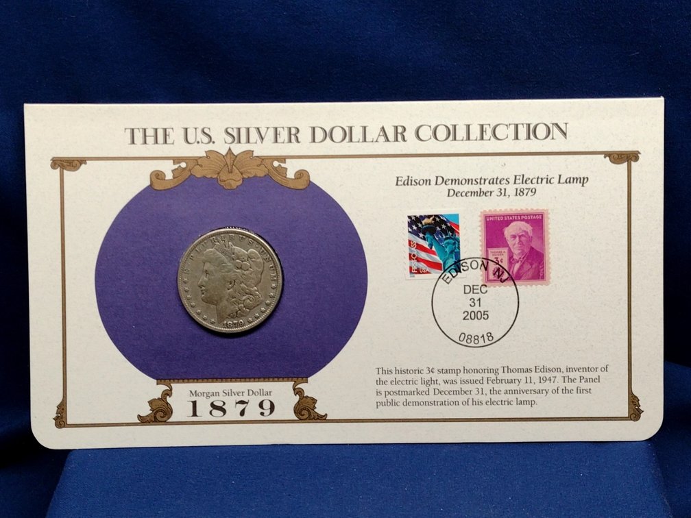 1879 O Morgan Silver Dollar Coin and Panel