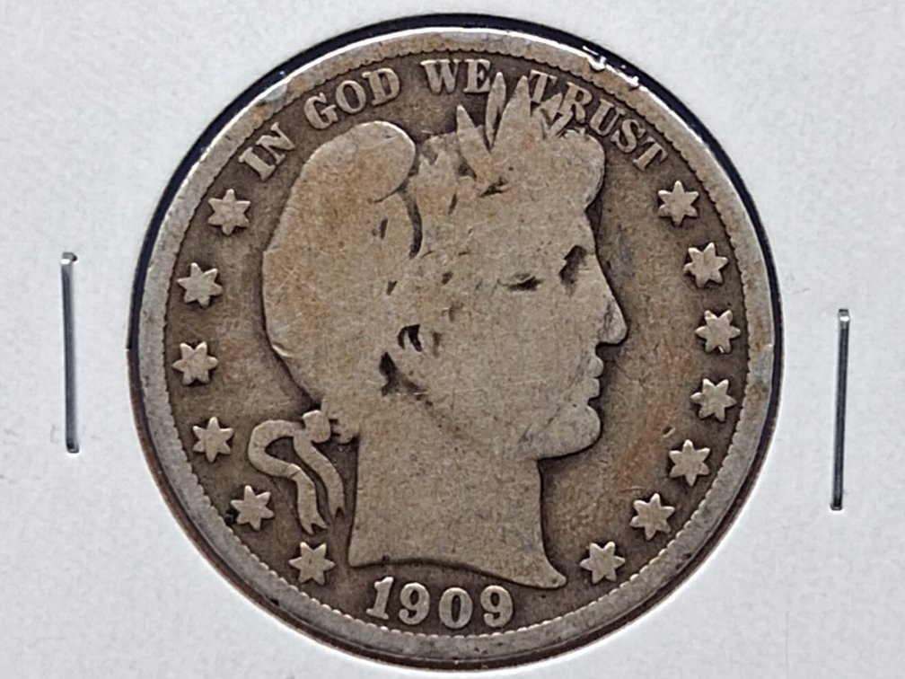 1909 Barber Half Dollar Coin