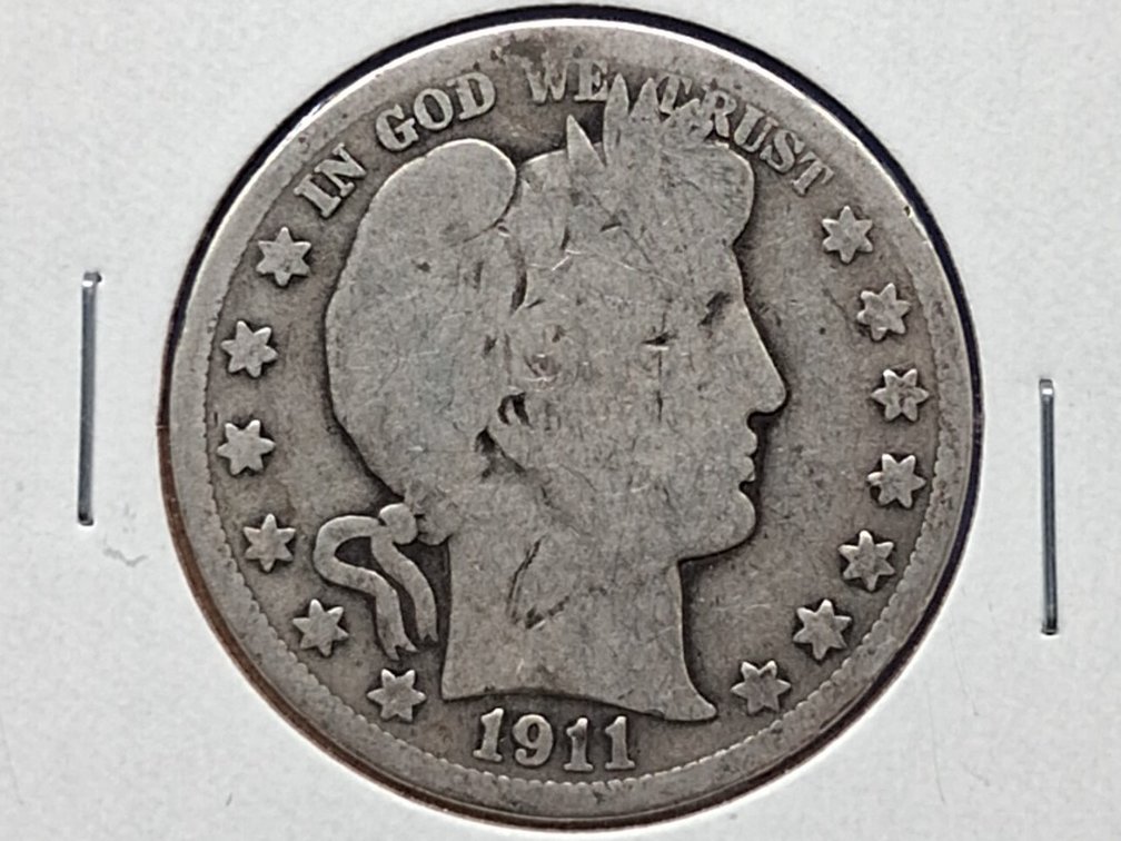1911 Barber Half Dollar Coin