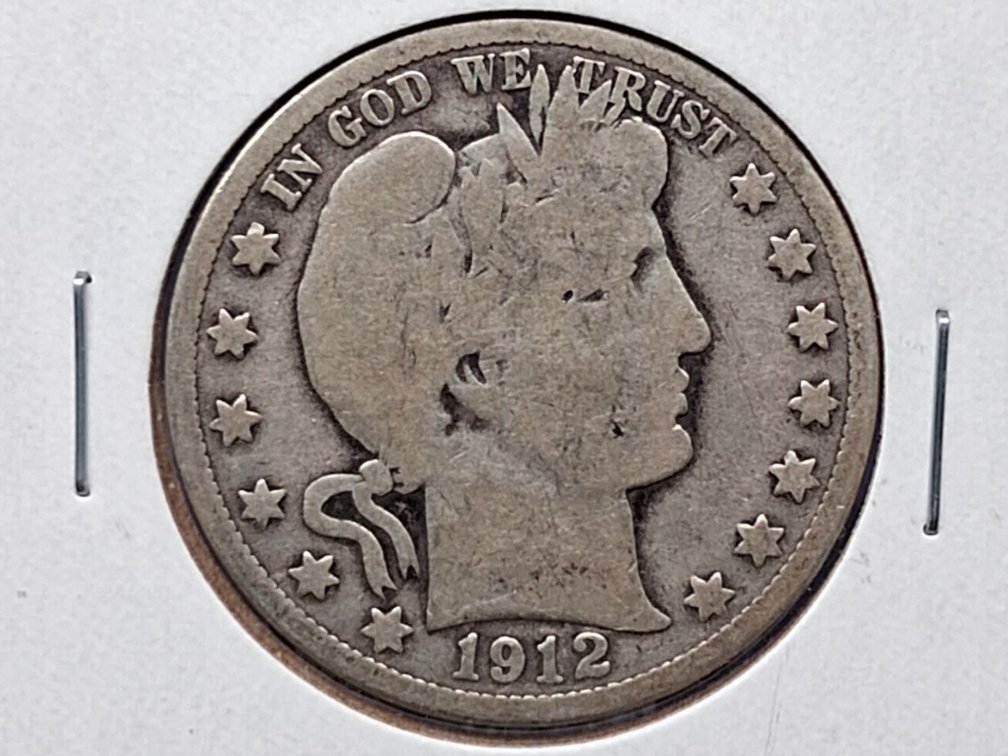 1912 S Barber Half Dollar Coin