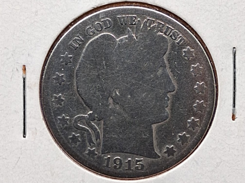 1915 S Barber Half Dollar Coin