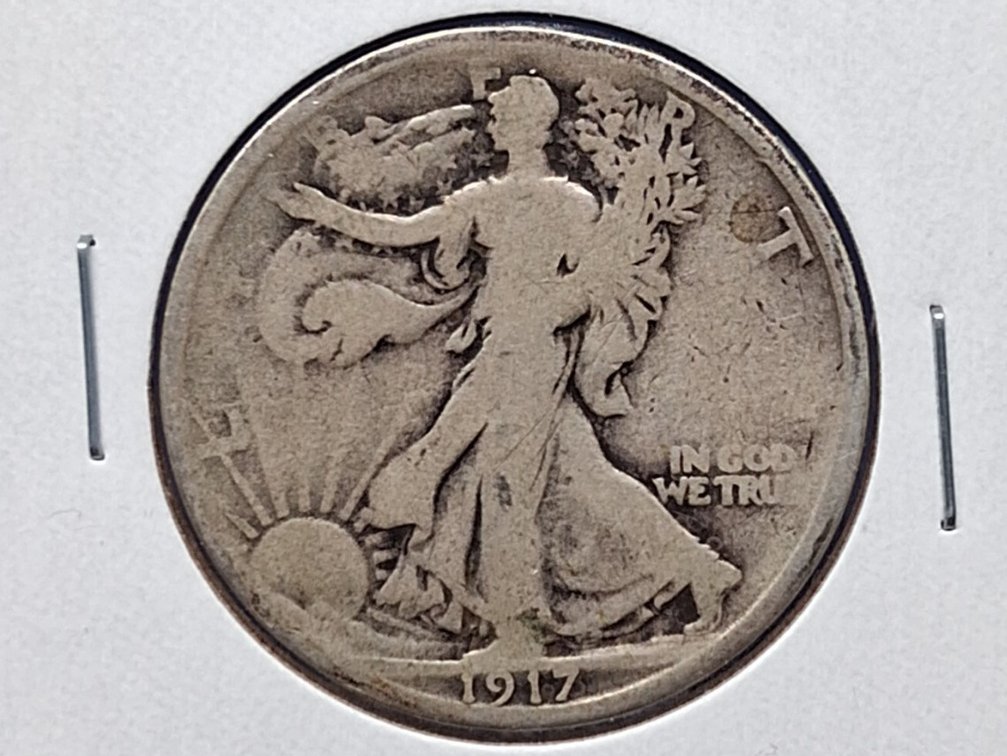 1917 S Walking Liberty Half Dollar Coin