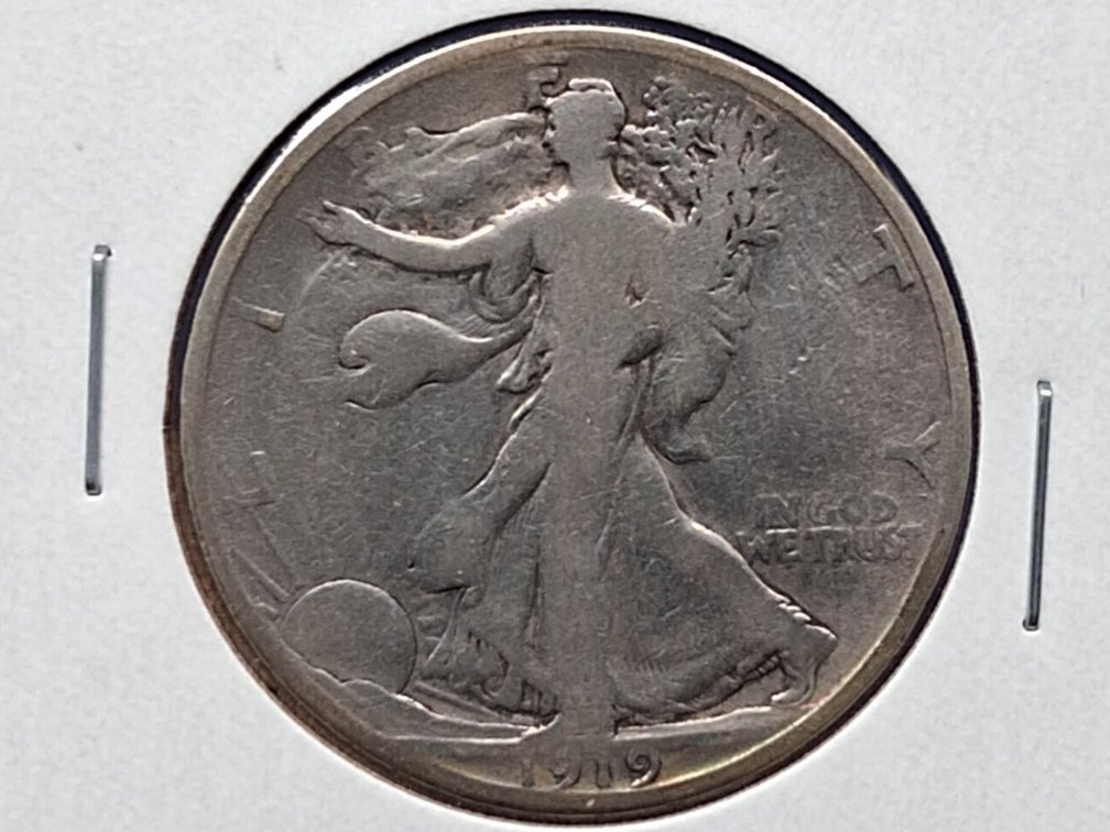 1919 D Walking Liberty Half Dollar Coin