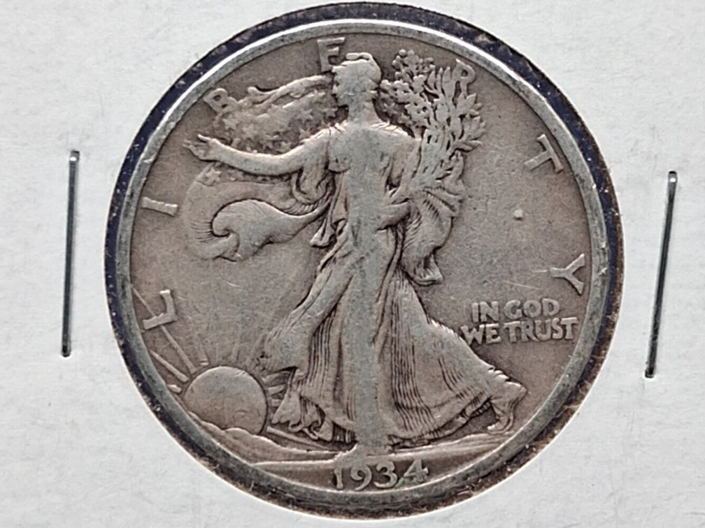 1934 D Walking Liberty Half Dollar Coin