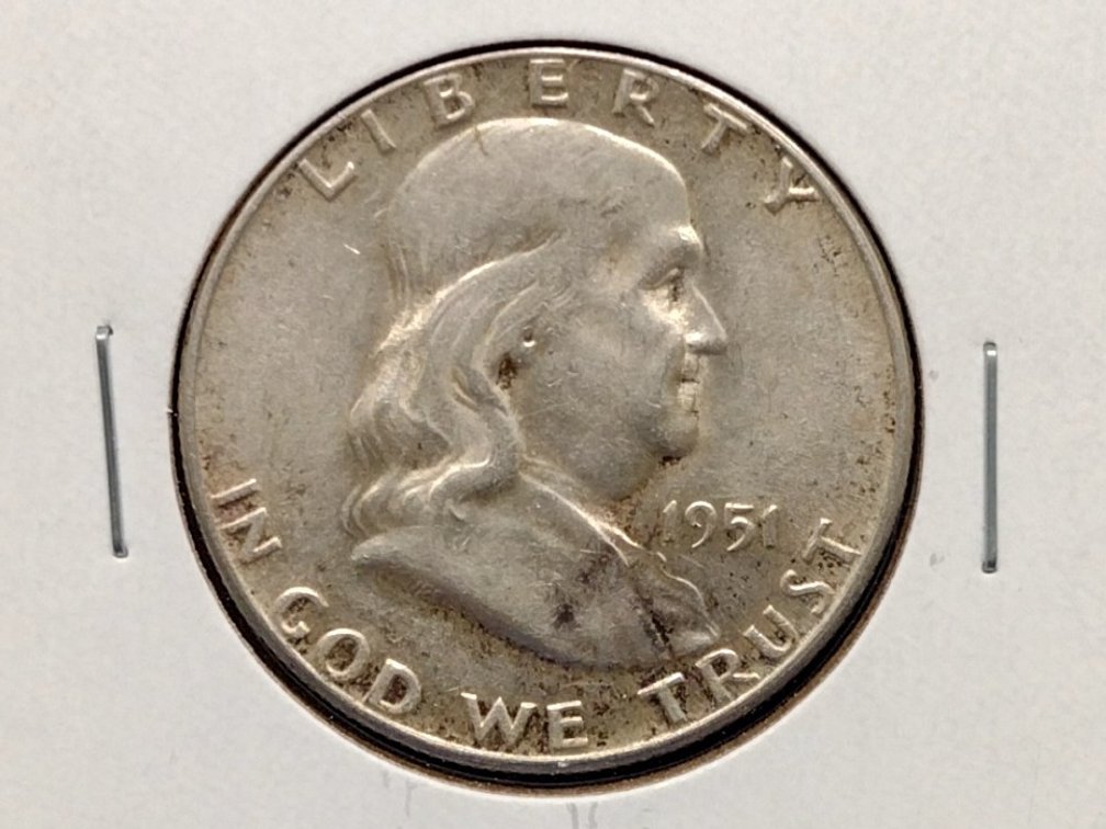 1951 Franklin Half Dollar Coin
