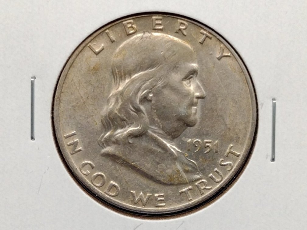 1951 D Franklin Half Dollar Coin
