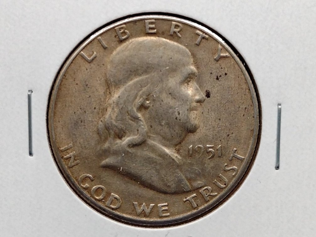 1951 S Franklin Half Dollar Coin