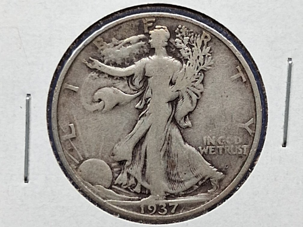 1937 S Walking Liberty Half Dollar Coin