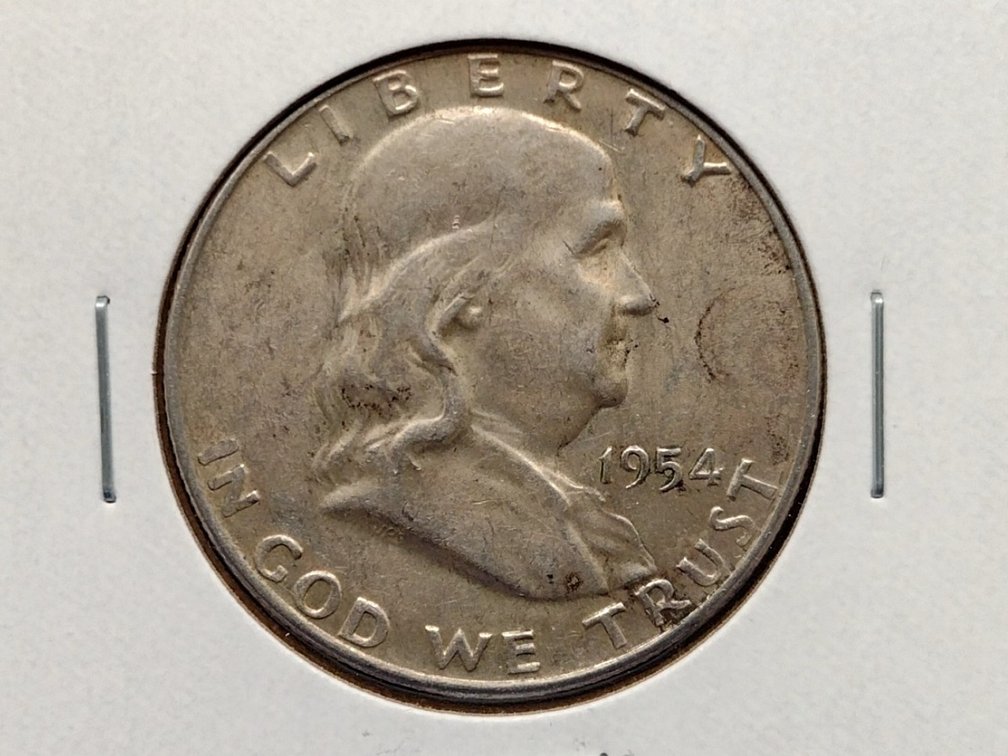1954 D Franklin Half Dollar Coin