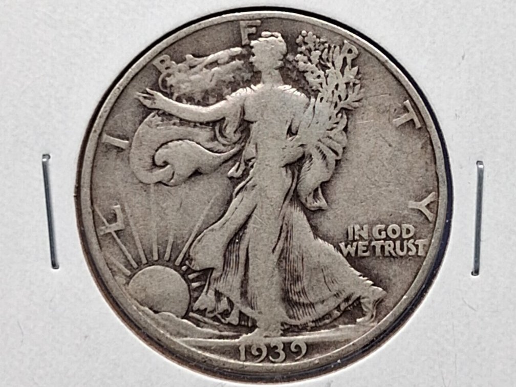 1939 D Walking Liberty Half Dollar Coin