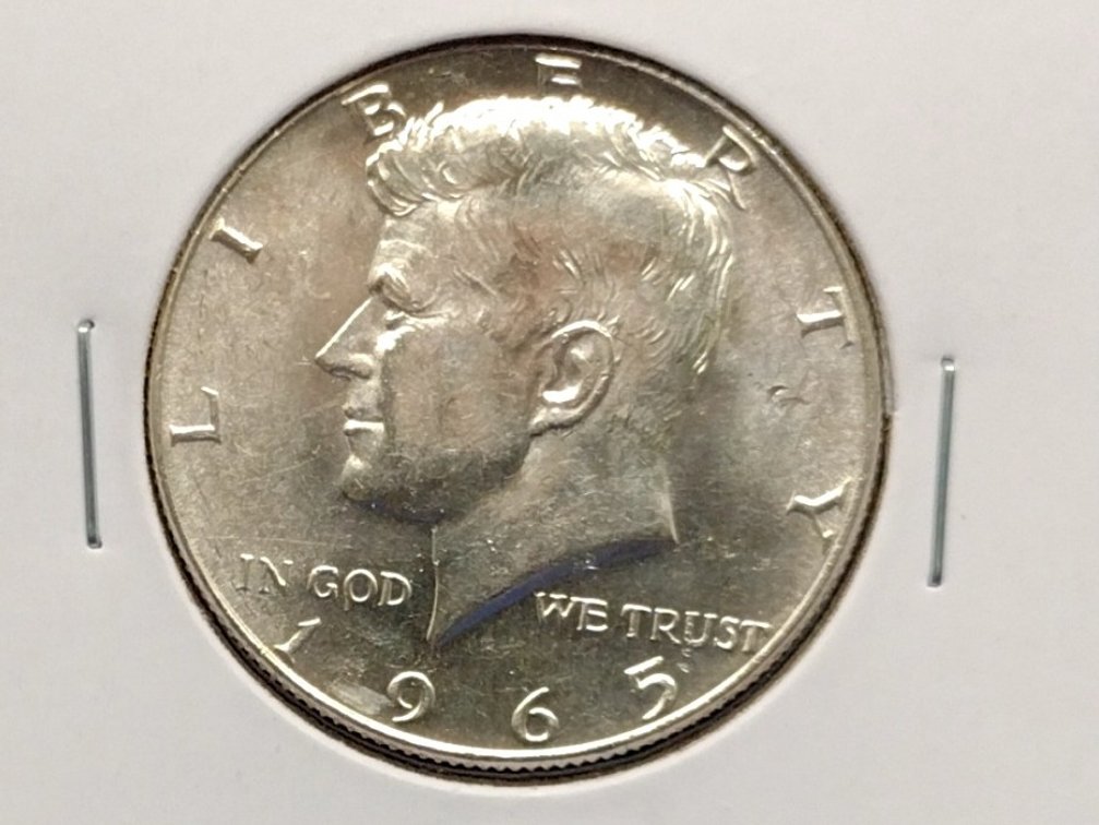 1965 BU 40% Silver Kennedy Half Dollar Coin