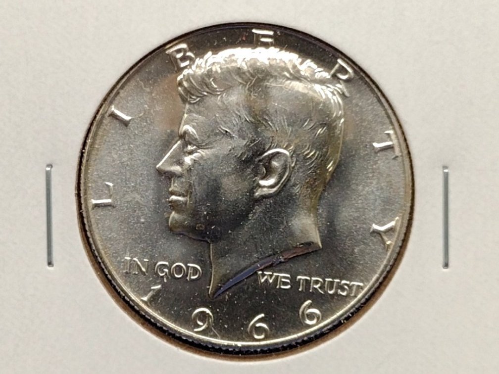 1966 SMS 40% Silver Kennedy Half Dollar Coin