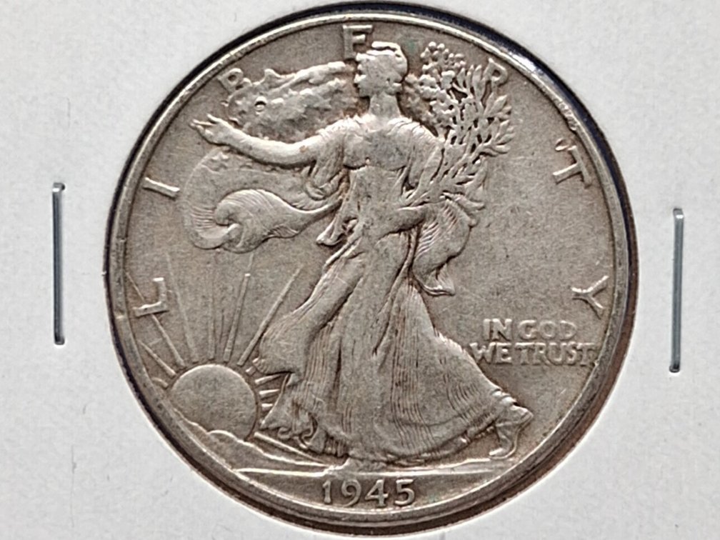 1945 Walking Liberty Half Dollar Coin