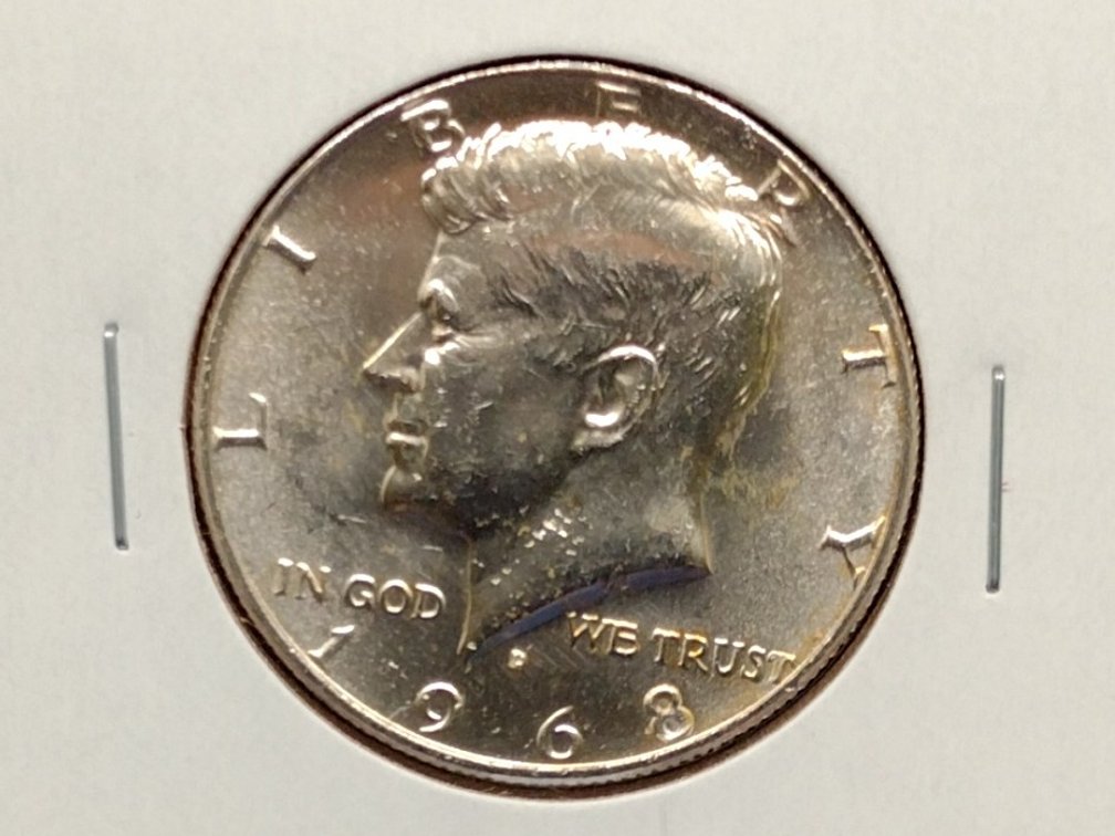 1968 D BU 40% Silver Kennedy Half Dollar Coin
