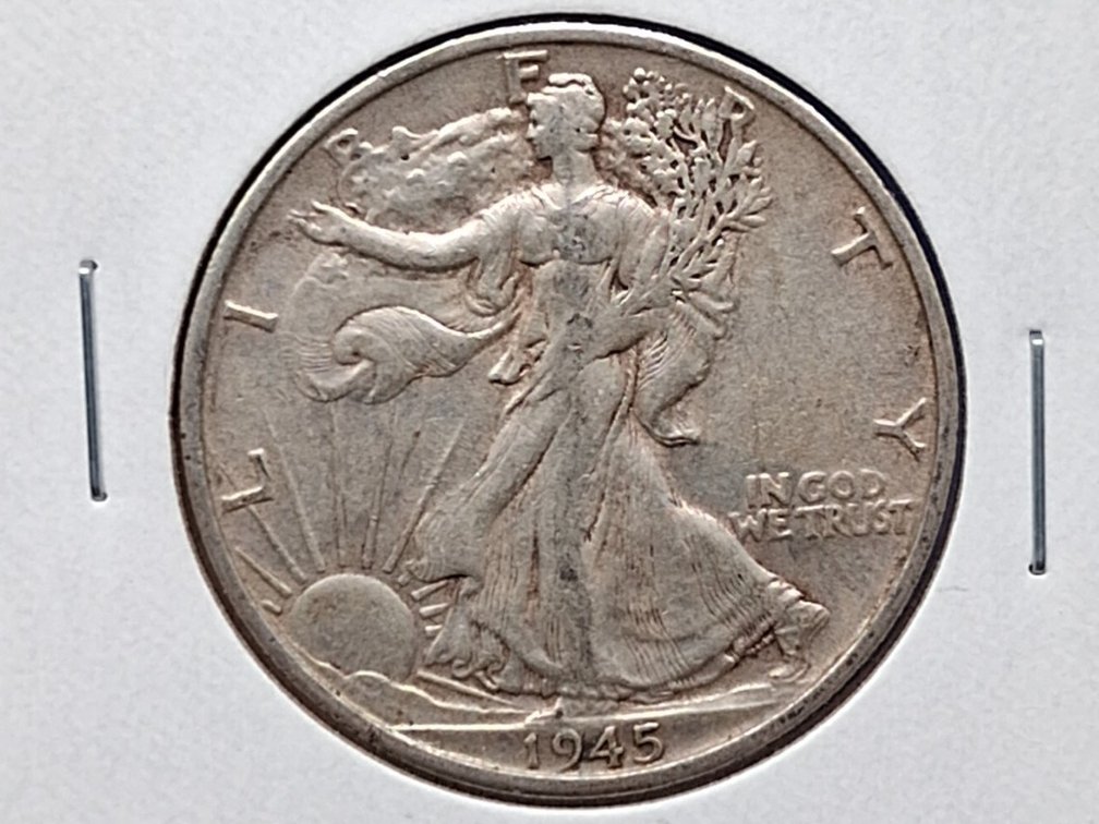 1945 S Walking Liberty Half Dollar Coin