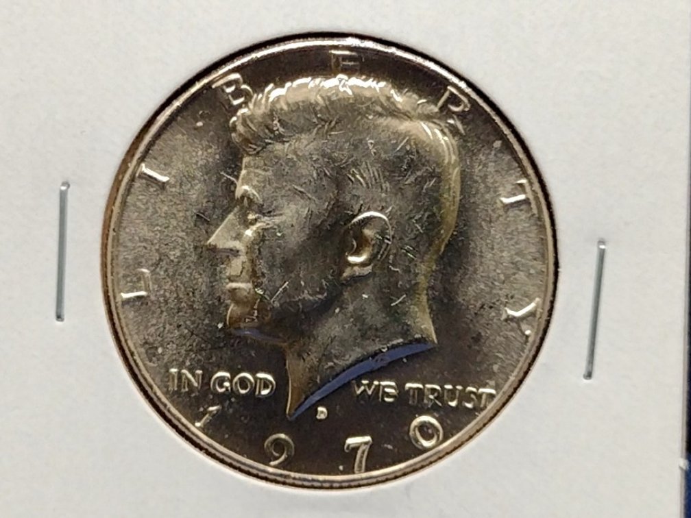 1970 D BU 40% Silver Kennedy Half Dollar Coin
