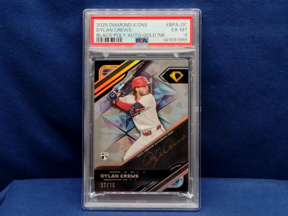 2025 Topps Diamond Icons #BPA-DC Dylan Crews RC auto 7/15 - PSA 6
