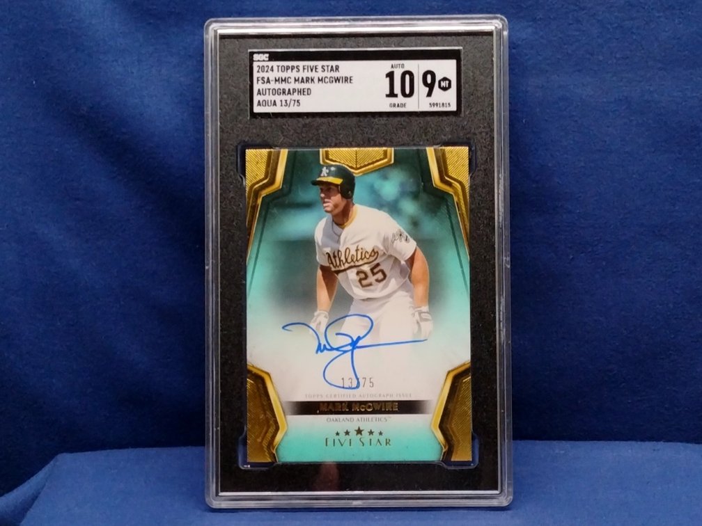 2024 Topps Five Star #SFA-MMC Mark McGwire auto 13/75 - SGC 9