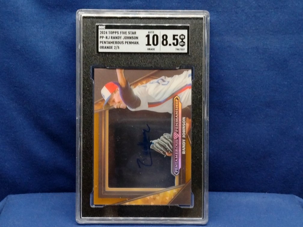 2024 Topps Five Star #PP-RJ Randy Johnson auto 4/5 "Pentamerous Penmanship" - SGC 8.5