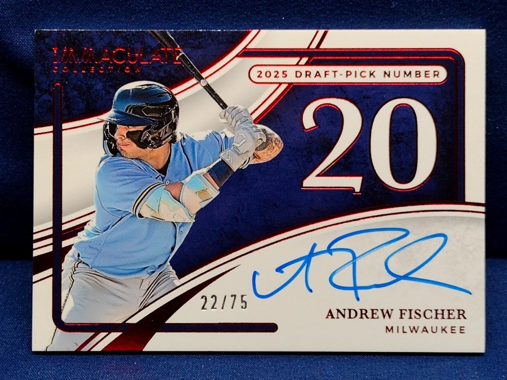 2026 Panini Immaculate Collection #DS-AF Andrew Fischer auto 22/75 - 40+ homers in minors this year