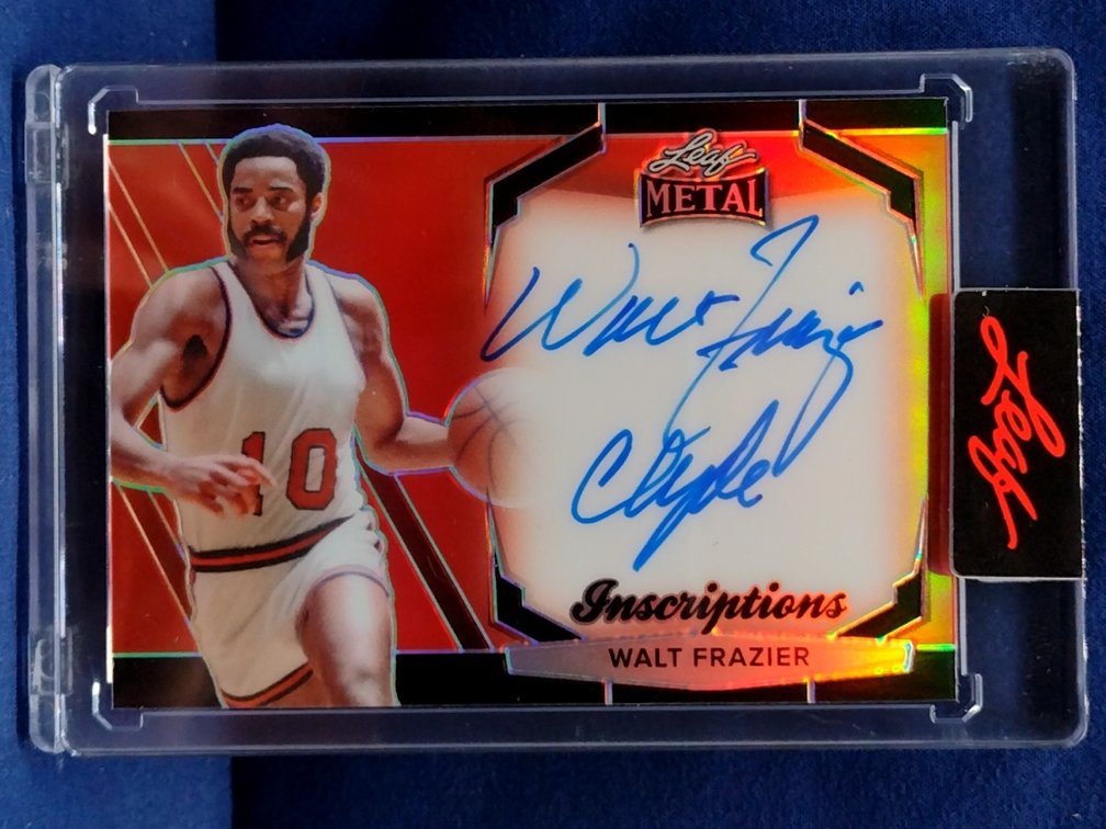 2024 Leaf Metal Sports Heroes #MI-WF1 Walt Frazier "Clyde" inscription auto 7/100 - encased by Leaf