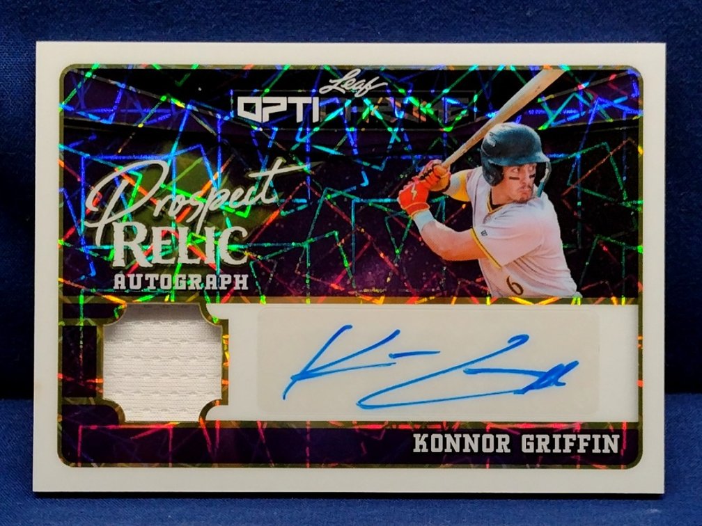2025 Leaf Optichrome #PR-KG1 Konnor Griffin relic auto 3/5