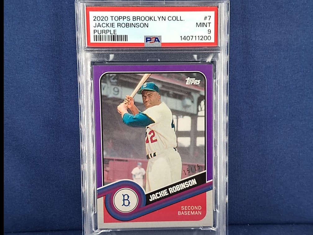 2020 Topps Brooklyn Collection #7 Jackie Robinson 15/15 - PSA 9
