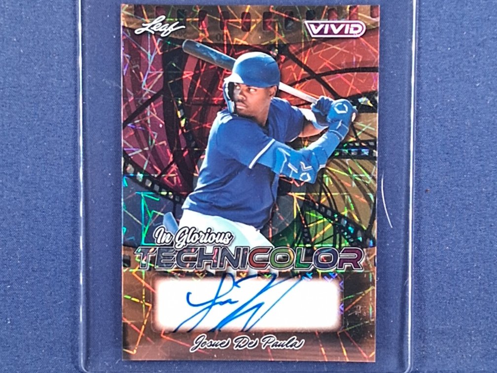 #4 MLB prospect - Josue De Paula (Dodgers) - 2025 Leaf Vivid #GA-JDP auto 1/4