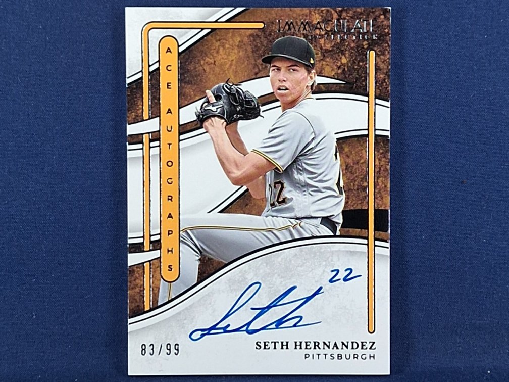 #8 MLB prospect - Seth Hernandez (Pirates) - 2026 Panini Immaculate Collection #AA-SH auto 83/99