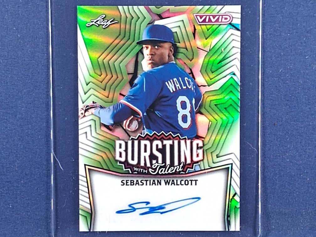 #11 MLB prospect - Sebastian Walcott (Rangers) - 2025 Leaf Vivid #TA-SW1 auto 2/8