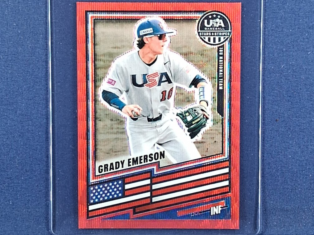 #13 MLB prospct - Grady Emerson (Rays) - 2026 Panini Prizm #297 ruby wave prizm