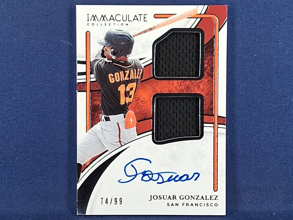 #18 MLB prospect - Josuar Gonzalez (Giants) - 2026 Panini Immaculate Collection #DPS-JG auto relic 74/99