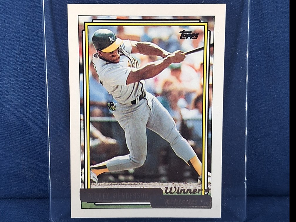 1992 Topps #560 Rickey Henderson - gold winner