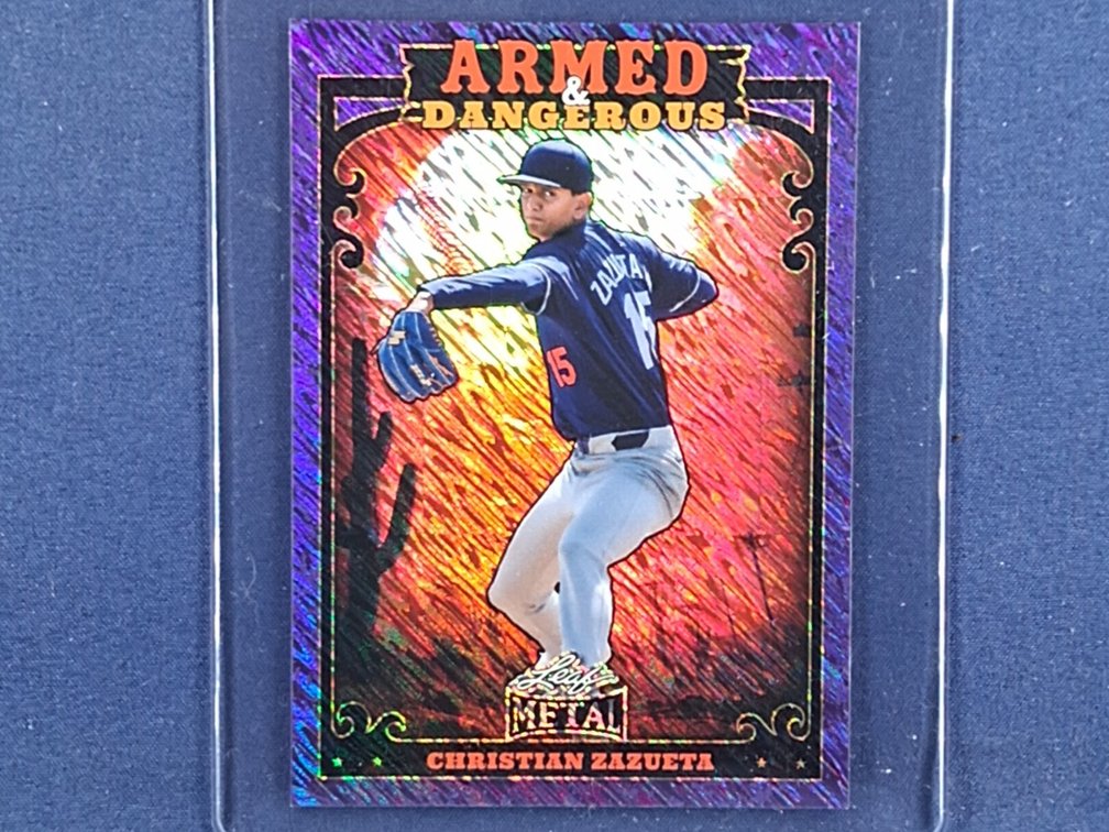 #24 MLB prospect - Christian Zazueta (Dodgers) - 2026 Leaf Metal #AWB-13 - 1/7