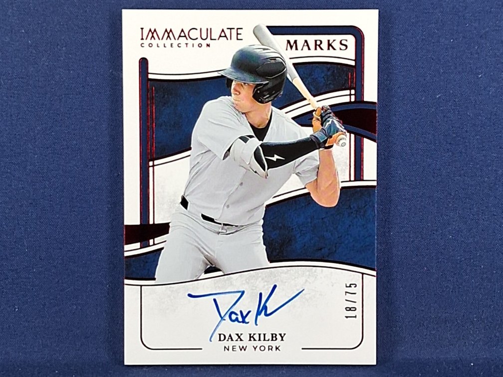 #36 MLB prospect - Dax Kilby (Yankees) - 2026 Panini Immaculate Collection #IM-DK auto 18/75