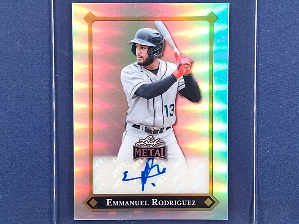 #44 MLB prospect - Emmanuel Rodriguez (Twins) - 2025 Leaf Metal #LGR-ER1 auto 12/35