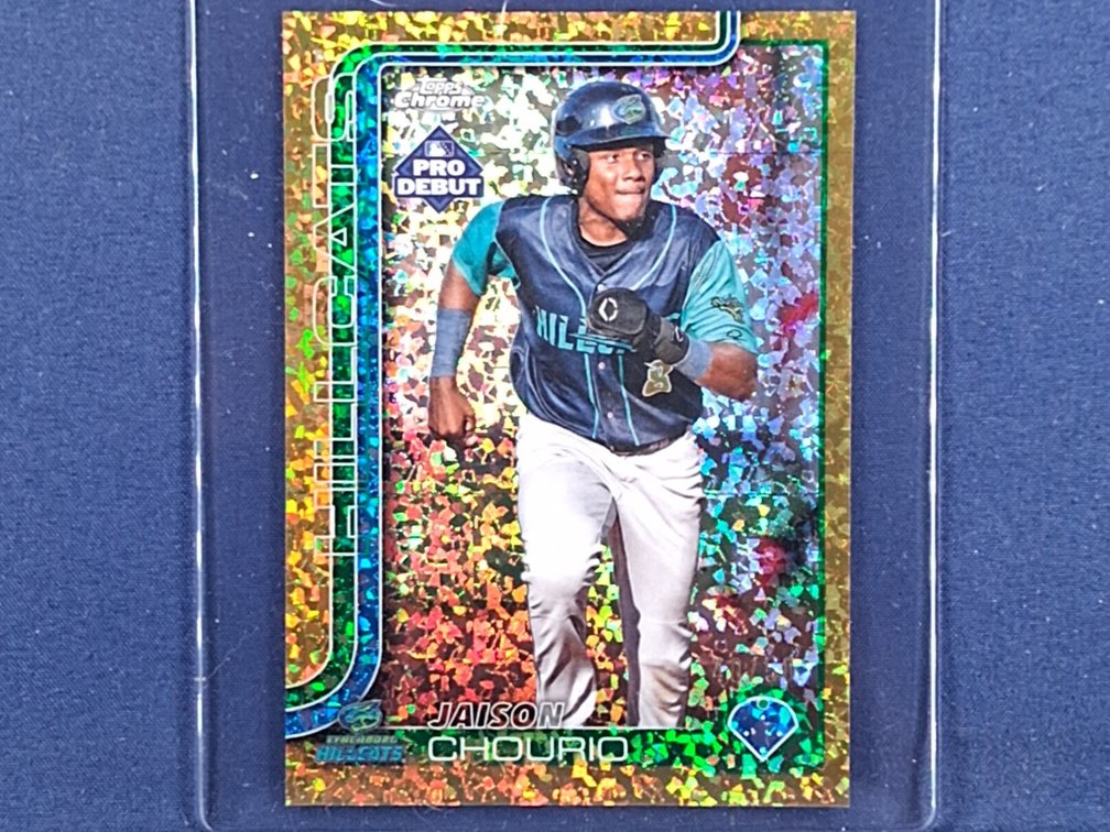 #47 MLB prospect - Jaison Chourio (Guardians) - 2025 Toppr Pro Debut #PDC-177 gold sparkle refractor 40/50